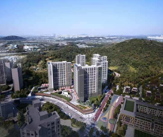 호반건설이 다음달 분양하는 호반써밋DMC힐즈 조감도.   <호반그룹 제공>